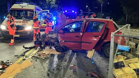 Trzy auta rozbite na Belwederskiej