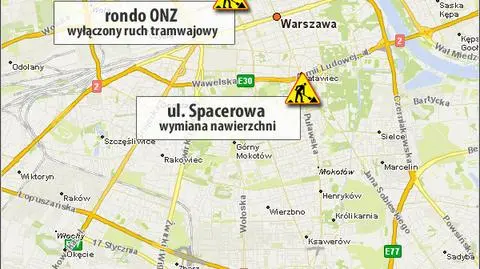 Modlińska, Toruńska, Spacerowa. Weekend z utrudnieniami