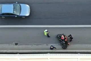 Wypadek motocyklisty na trasie S8