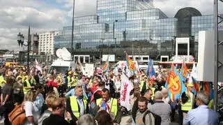 Protest przed ratuszem