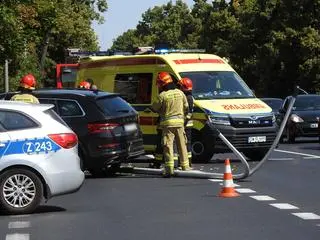 Zderzenie czterech aut na Żwirki i Wigury