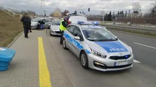 Kolizja na Wale Miedzeszyńskim 