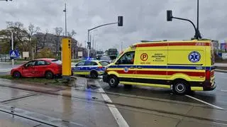 Zderzenie na skrzyżowaniu alei Witosa i Jana III Sobieskiego