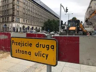 Prace przy Świętokrzyskiej