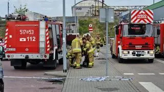 Spalona hala w Mińsku Mazowieckim