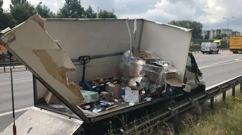 Zderzenie przy zmianie pasa na S8