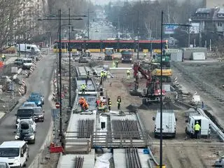 Budowa linii tramwajowej na Stegny