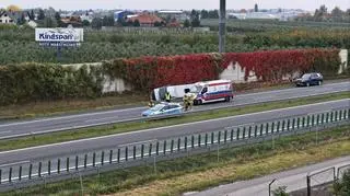 Dachowanie busa pod Grójcem