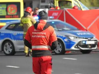 Na miejscu lądował śmigłowiec LPR