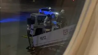 Interwencja straży pożarnej w związku z zadymieniem w samolocie