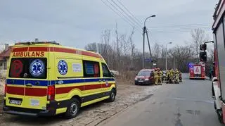 Pożar domu na Targówku 