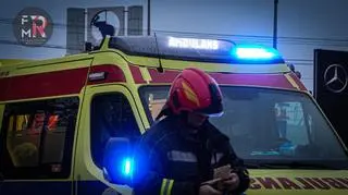 Wypadek motocyklisty pod Warszawą