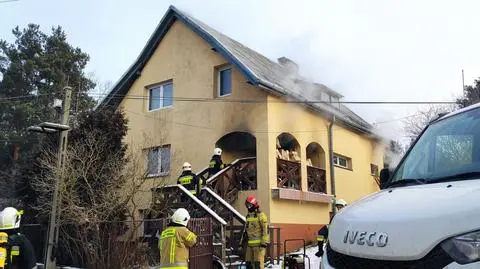 Pożar domu jednorodzinnego. Zaczęło się od pralki