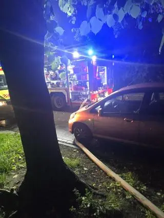 Pożar kamienicy w Piastowie