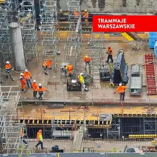 Budowa podziemnego przystanku tramwajowego na Warszawie Zachodniej