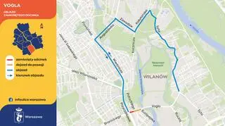 Objazd ulicy Vogla w Wilanowie