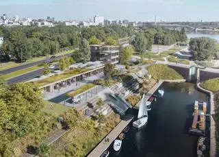 Nowy budynek bosmanatu w Porcie Czerniakowskim - wizualizacja