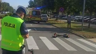 Wypadek na ulicy Warszawskiej w Radomiu
