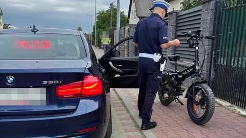 Użytkownik tego "roweru" został ukarany mandatem