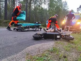 Wypadek na hulajnodze 