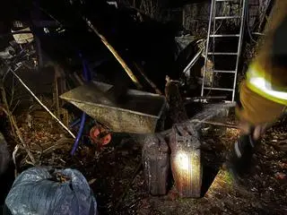 Pożar pod Grodziskiem Mazowieckim