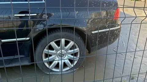 Rozlany beton na ulicy Górczewskiej