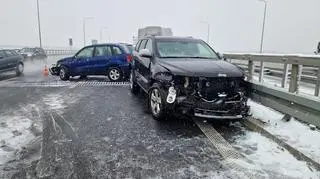 Kolizja na Południowej Obwodnicy Warszawy
