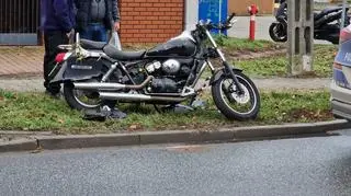 Wypadek motocyklisty w miejscowości Lubiczów