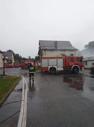 Pożar hali magazynowej w miejscowości Chrościce