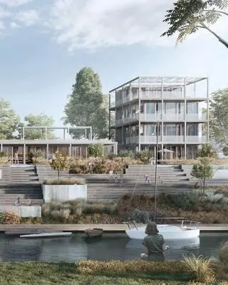 Nowy budynek bosmanatu w Porcie Czerniakowskim - wizualizacja