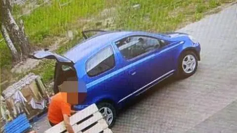 Kradł palety sprzed sklepu. Nagrała go kamera