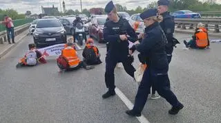 Policja ściąga aktywistów z jezdni 