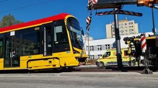 Pierwszy tramwaj na Stegnach. Były też dźwig i holownik
