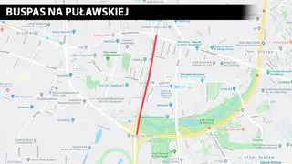 Nowy buspas na Puławskiej