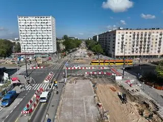 Prace przy budowie linii tramwajowej do Dworca Zachodniego
