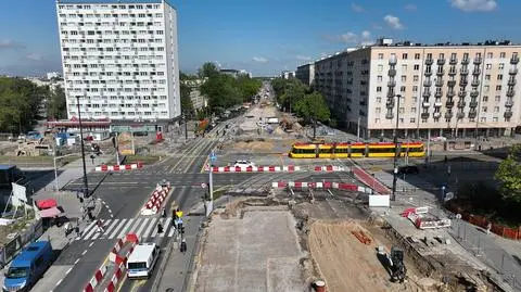 Prace przy budowie linii tramwajowej do Dworca Zachodniego