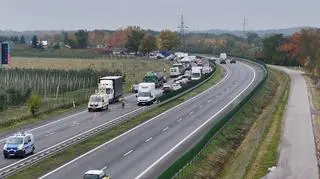 Dachowanie busa pod Grójcem