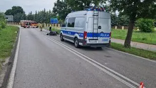 Wypadek z udziałem motocyklisty 