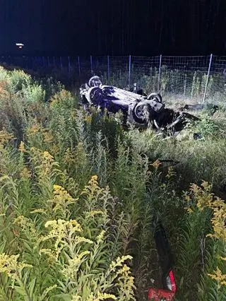 Wypadek na drodze ekspresowej S17 w okolicy miejscowości Lubice
