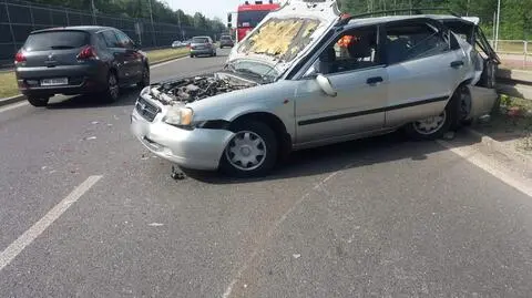 Zielonka: auto zatrzymało się po awarii, wjechał w nie inny pojazd