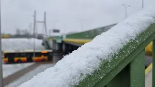 Opady śniegu w Warszawie