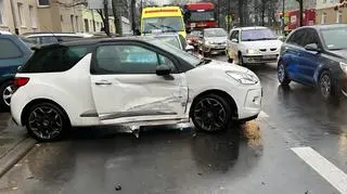 Kolizja na ulicy Leszno 