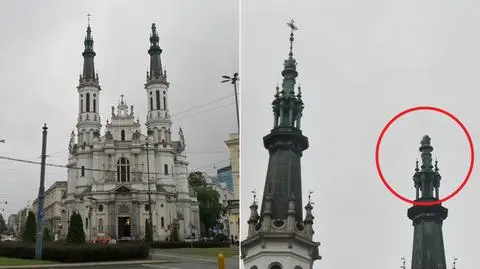 Po nawałnicy odpadł krzyż. "Wbił się w dach kościoła"