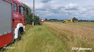 Poparzenie przy próbie rozpalenia ogniska 