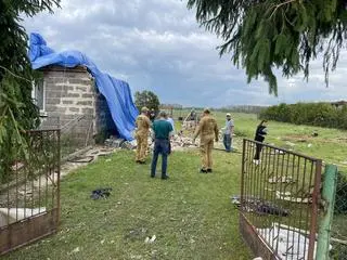 Zniszczenia po nawałnicy w okolicach Płocka