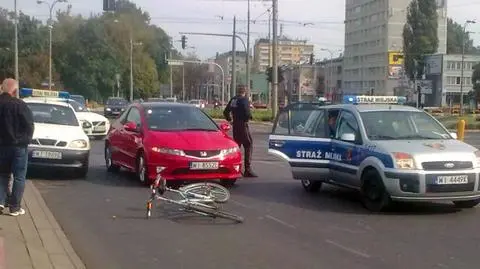 Hondą w rowerzystę