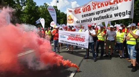 Protest górników i energetyków. Pochód dotarł przed kancelarię premiera