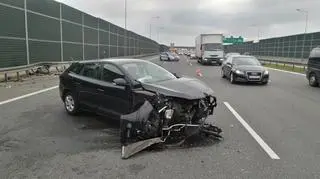 Zderzenie na autostradzie 