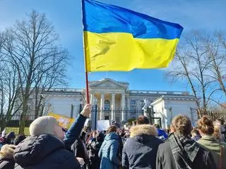 Protest przed ambasadą Rosji 