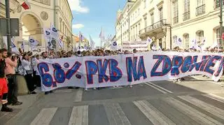 Protest lekarzy rezydentów na Miodowej